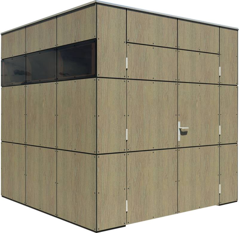 Bertilo Gartenhaus HPL 1 - 6 mm Grau-Braun HPL 1: 230 x 228 cm von Bertilo