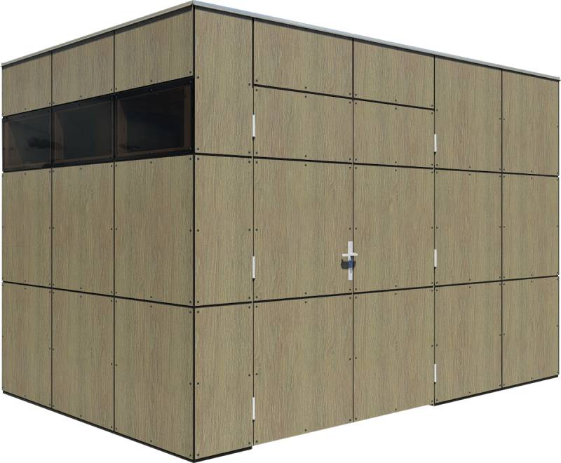 Bertilo Gartenhaus HPL 2 - 6 mm Grau-Braun (Milano Grigio) HPL 2: 345 x 228 cm von Bertilo
