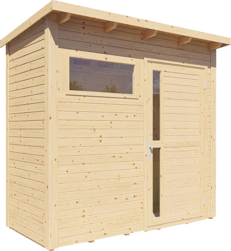 Bertilo Gartenhaus Pentus 1 - 19 mm naturbelassen Pentus 1: 234x115 cm von Bertilo