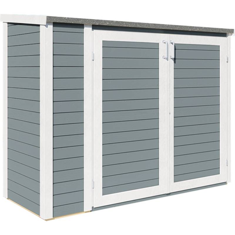 Bertilo Gartenschrank Multibox 3 Grau 200 cm x 82 cm FSC® von Bertilo