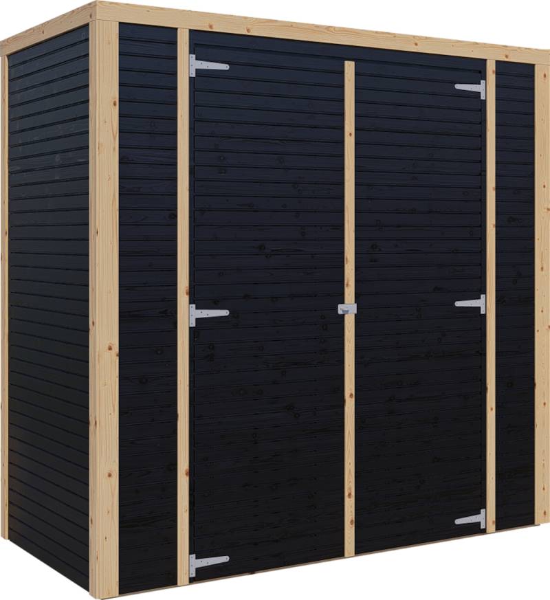 Bertilo Gerätehaus Box 1 - 18 mm schwarz Box 1: 208 x 103 cm von Bertilo