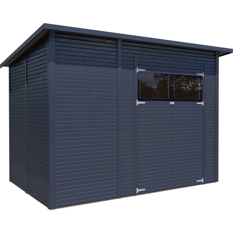 Bertilo Gerätehaus Pent Modern 4 Anthrazit 306 cm x 202 cm FSC® von Bertilo