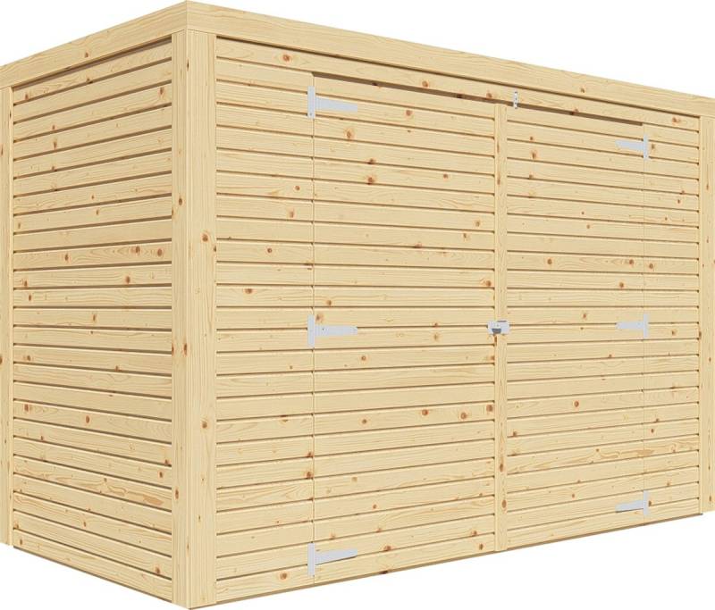 Bertilo Holz Fahrradgarage/Geräteschrank - 18 mm naturbelassen von Bertilo