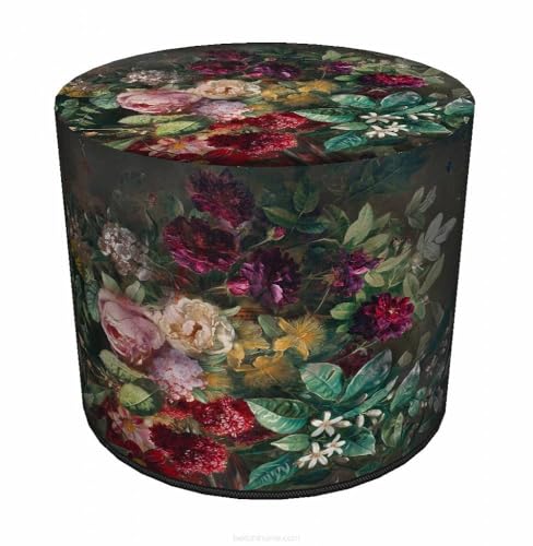 Bertoni Hocker Sitzhocker Pouf Sitzpuff Puff Aus Filz 40 x 40 cm Rund Stabil Abnehmbarer Bezug Waschbar Bouquet von Bertoni
