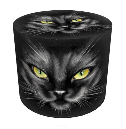 Bertoni Hocker Sitzhocker Pouf Sitzpuff Puff Aus Filz 40 x 40 cm Rund Stabil Abnehmbarer Bezug Waschbar Nero von Bertoni