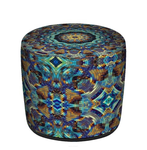 Bertoni Hocker Sitzhocker Pouf für Balkon & Garten Puff Codura Wetterfest 36 x 36 cm Garten Sitzsack Outdoor & Indoor Runder Sitzpouf mit abnehmbarem Bezug Waschbar Barcelona von Bertoni