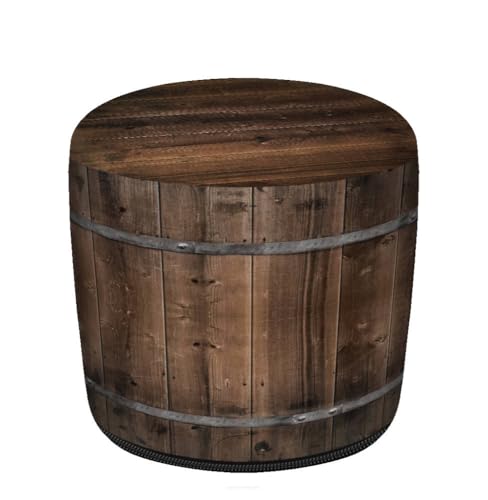 Bertoni Hocker Sitzhocker Pouf für Balkon & Garten Puff Codura Wetterfest 36 x 36 cm Garten Sitzsack Outdoor & Indoor Runder Sitzpouf mit abnehmbarem Bezug Waschbar Fass von Bertoni