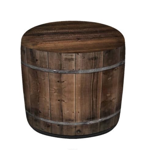 Bertoni Hocker Sitzhocker Pouf für Balkon & Garten Puff Codura Wetterfest 40 x 40 cm Garten Sitzsack Outdoor & Indoor Runder Sitzpouf mit abnehmbarem Bezug Waschbar Fass von Bertoni