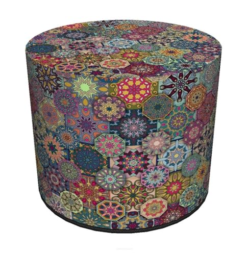 Bertoni Hocker Sitzhocker Pouf für Balkon & Garten Puff Codura Wetterfest 40 x 40 cm Garten Sitzsack Outdoor & Indoor Runder Sitzpouf mit abnehmbarem Bezug Waschbar Valencia von Bertoni