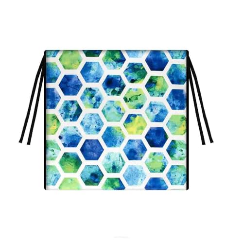Bertoni Sitzkissen Gartenstuhl Stuhlkissen Outdoor Codura Wasserdicht 40 x 40 cm Sitzauflage Gartenmöbel Abnehmbarer Bezug Waschbar Tile Tip von Bertoni