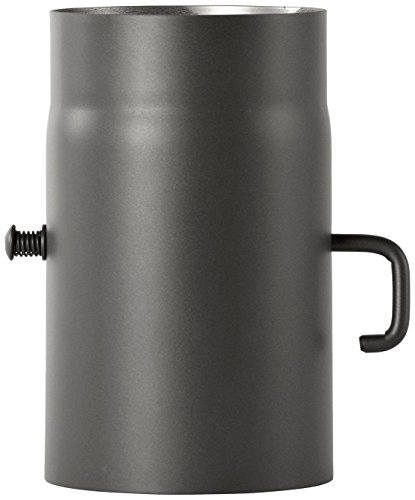 Bertrams 1965162 Ofenrohr 2mm 25cm mit Drosselklappe Senotherm UHT-Hydro lackiert gussgrau, durchmesser 150mm von Bertrams