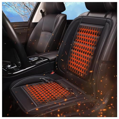 BesBet Sitzheizung Auto Auflage 12v ZigarettenanzüNder, Stromschutz 12v Sitzkissen Auto Professionell Warm Sitzauflage Auto Heizung Winter und Herbst,C-2Packung von BesBet