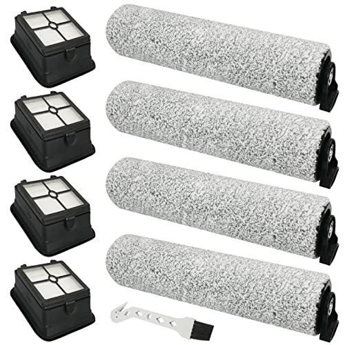 4 Sets Ersatzbürstenrollen und Staubsaugerfilter, kompatibel mit Tineco iFloor 3 und Floor One S3 Akku-Nass-Trockensauger von BesReyDa