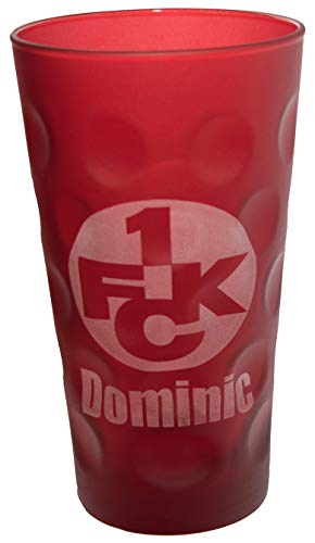 Beschdstoff 1. FC KAISERSLAUTERN Dubbeglas mit Name graviert (rot) von Beschdstoff