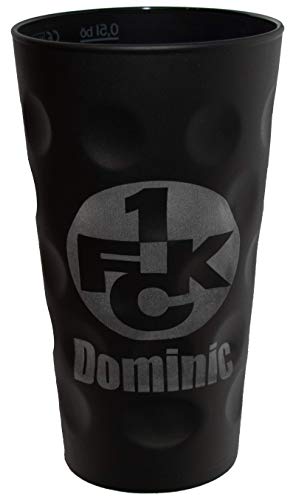 Beschdstoff 1. FC KAISERSLAUTERN Dubbeglas mit Name graviert (schwarz) von Beschdstoff