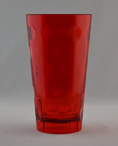 Beschdstoff Dubbeglas Plastik | Dubbebecher 0,5l stapelbar | aus Kunststoff (Polycarbonat) | Spülmaschinenfest | 100% lebensmittelecht (Rot) von Beschdstoff