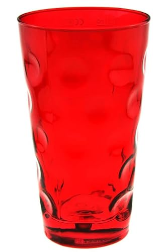 Beschdstoff Dubbeglas rot glanz 0,5 Liter - Farbige Dubbegläser - für Weinschorle - (Dubbeglas Shop) von Beschdstoff