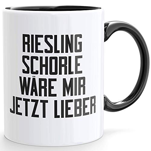 Beschdstoff Tasse Riesling-Schorle wäre Mir jetzt Lieber | Pfälzische Kaffeetasse von Beschdstoff