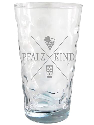 Dubbeglas klar mit Gravur | PFALZKIND Dubbeglas | 500ml Volumen | Dubbeglas als Geschenk von Beschdstoff