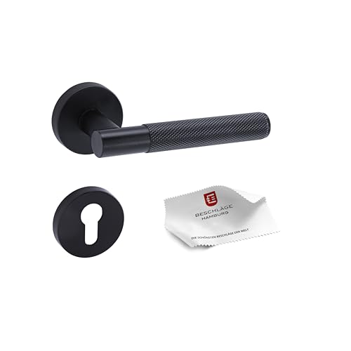 Beschläge Hamburg | NEU Türgriff Türbeschlag MUNICH-X 07 SM PZ | Profilzylinder Türklinke mit Gitternetzstruktur für Innentüren | Karomuster Drückergarnitur | ø51x10mm | Türdrücker in schwarz matt Beschläge Hamburg | NEU Türgriff Türbeschlag MUNICH-X 07 SM PZ | Profilzylinder Türklinke mit Gitternetzstruktur für Innentüren | Karomuster Drückergarnitur | ø51x10mm | Türdrücker in schwarz matt von Beschläge Hamburg