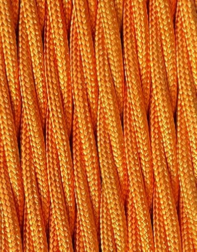1,2 Meter 2 - adrig Textilkabel Stoffkabel Pendelleitung Lampenkabel Textile Cable gedreht 2x0,75 2G0,75 Gold von Beschle