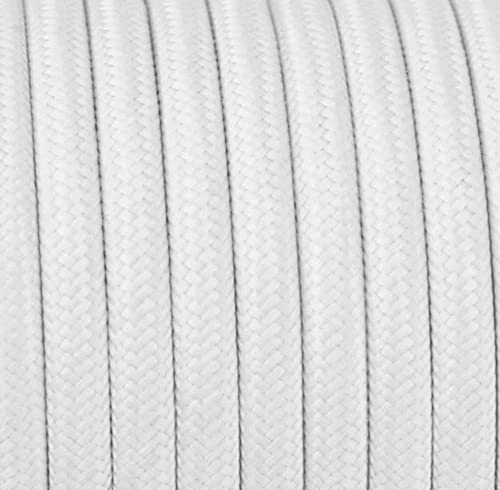 3 Meter 2 - adrig Textilkabel Stoffkabel Pendelleitung Lampenkabel Textile Cable 2x0,75 2G0,75 Weiß von Beschle