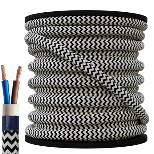 3 Meter 2x0,75 2 adrig Textilkabel flexiebel Lampenkabel Gewebekabel Stromkabel Textilummantelt Vintage 3 Meter 2x0,75 2 adrig Textilkabel flexiebel Lampenkabel Gewebekabel Stromkabel Textilummantelt Vintage von Beschle