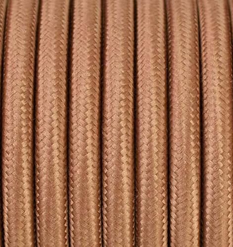 4 Meter 2 - adrig Textilkabel Stoffkabel Pendelleitung Lampenkabel Textile Cable 2x0,75 2G0,75 Bronze von Beschle