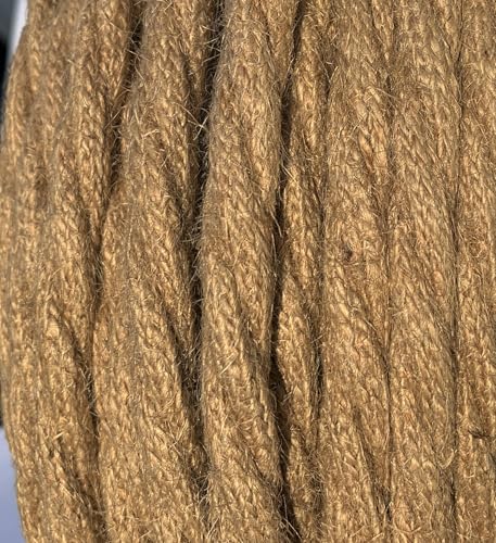 5 Meter 2 - adrig Textilkabel Stoffkabel Pendelleitung Lampenkabel Textile Cable gedreht 3x0,75 3G0,75 Jute von Beschle