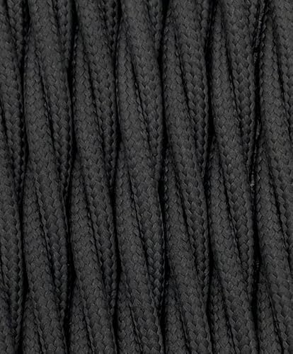 5 Meter 3 - adrig Textilkabel Stoffkabel Pendelleitung Lampenkabel Textile Cable gedreht 3x0,75 3G0,75 Anthrazit Grau von Beschle