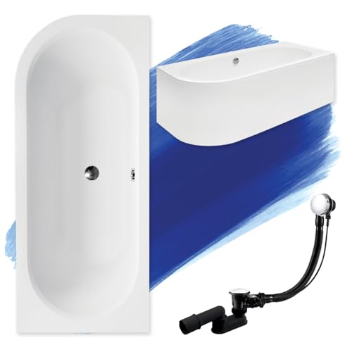 BADLAND Badewanne Original Weiß Acryl Wanne Eckbadewanne AVITA 160x75 Rechts KOMPLETTSET SET mit Weiß Acrylschürze + Füßen und Exklusive Chrom Automatik Ablaufgarnitur Made in EU 4in1 BADLAND Badewanne Original Weiß Acryl Wanne Eckbadewanne AVITA 160x75 Rechts KOMPLETTSET SET mit Weiß Acrylschürze + Füßen und Exklusive Chrom Automatik Ablaufgarnitur Made in EU 4in1 von Besco