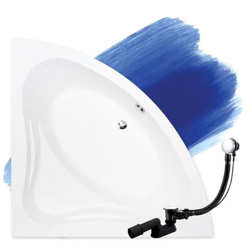 BADLAND Badewanne Original Weiß Acryl Wanne Eckbadewanne MIA 130x130 KOMPLETTSET SET + Füßen und Exklusive Chrom Automatik Ablaufgarnitur Made in EU 3in1 BADLAND Badewanne Original Weiß Acryl Wanne Eckbadewanne MIA 130x130 KOMPLETTSET SET + Füßen und Exklusive Chrom Automatik Ablaufgarnitur Made in EU 3in1 von Besco