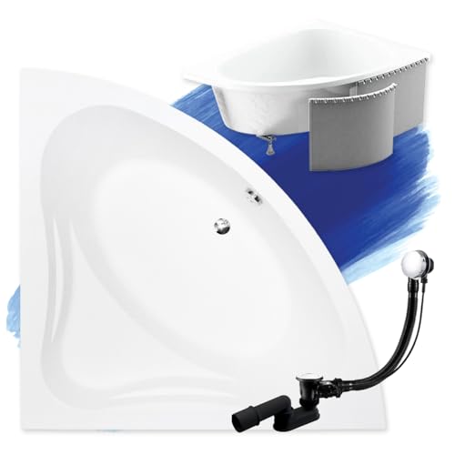BADLAND Badewanne Original Weiß Acryl Wanne Eckbadewanne MIA 140x140 KOMPLETTSET SET mit Premium Styroporverkleidung + Füßen und Exklusive Chrom Automatik Ablaufgarnitur Made in EU 4in1 BADLAND Badewanne Original Weiß Acryl Wanne Eckbadewanne MIA 140x140 KOMPLETTSET SET mit Premium Styroporverkleidung + Füßen und Exklusive Chrom Automatik Ablaufgarnitur Made in EU 4in1 von Besco