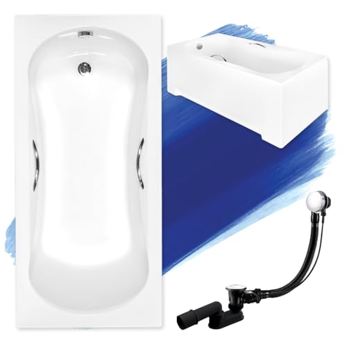 BADLAND Badewanne Original Weiß Acryl Wanne Rechteck ARIA PLUS 170x70 KOMPLETTSET SET mit Weiß Acrylschürze + Füßen und Exklusive Chrom Automatik Ablaufgarnitur Made in EU 4in1 BADLAND Badewanne Original Weiß Acryl Wanne Rechteck ARIA PLUS 170x70 KOMPLETTSET SET mit Weiß Acrylschürze + Füßen und Exklusive Chrom Automatik Ablaufgarnitur Made in EU 4in1 von Besco