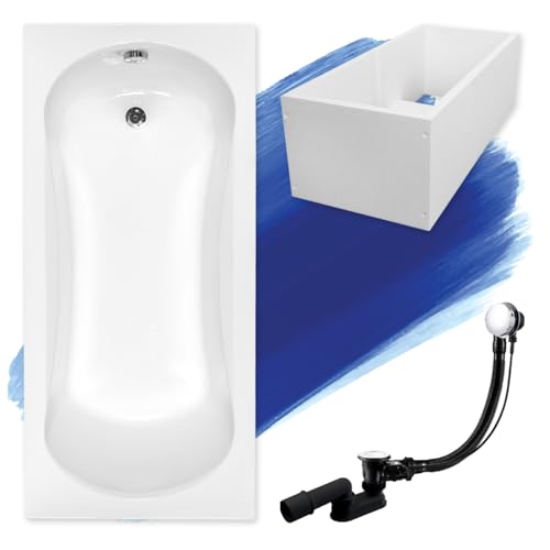 BADLAND Badewanne Original Weiß Acryl Wanne Rechteck ARIA PLUS 170x70 KOMPLETTSET SET mit Premium Wannenträger + Füßen und Exklusive Chrom Automatik Ablaufgarnitur Made in EU 4in1 BADLAND Badewanne Original Weiß Acryl Wanne Rechteck ARIA PLUS 170x70 KOMPLETTSET SET mit Premium Wannenträger + Füßen und Exklusive Chrom Automatik Ablaufgarnitur Made in EU 4in1 von Besco