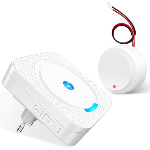 BESIMLIVE Funksignal Weiterleitung Funk,Türklingel Erweiterung Set, Klingel Weiterleitung für Bestehende Klingel, 1 Funkkonverter 1 Empfänger (Einbausender 3-24V AC 5-32V DC) von Besimlive