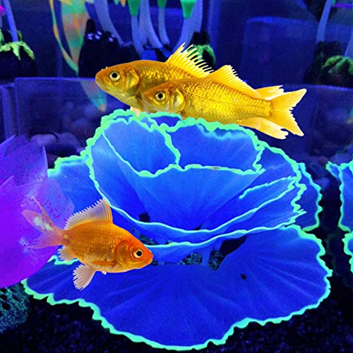 Besimple Künstliche Korallen-Ornamente, Kunstharz, Leuchteffekt, Aquarium-Dekoration (blau) von Besimple