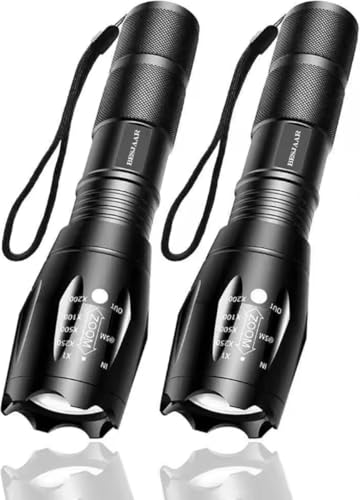 Taschenlampen Set, 5000 Lumen, 2 Stück, für Outdoor-Aktivitäten von Besjaar
