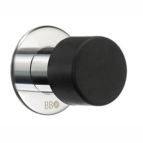 Beslagsboden Türstopper aus poliertem Edelstahl/Gummi, Silber/Schwarz, 45 mm von SMEDBO