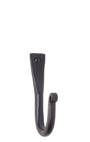 Sluban beslagsboden B057 Classic Haken von Nagelspitzen, Schmiedeeisen schwarz Rustikaler 1,2 x 3,5 x 7,3 cm von Beslagsboden