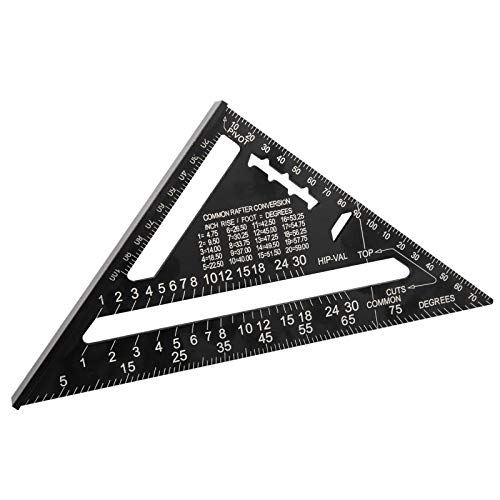 Beslands Zimmermannswinkel Winkelmesser metrisch Dreieckslineal 180mm (7 Zoll) Quadrat Hohe Präzision Messwerkzeug für Zimmermann von Beslands