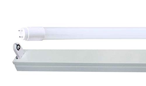 Besolis 60 cm LED Röhre T8 / G13-8 Watt - 300° AUSSTRAHLUNG - 1100 LUMEN - Tageslichtweiß/Kaltweiß ~ 6000 Kelvin + 1 x LED Röhrenhalter weiß, ersetzt 18 Leuchtstoffröhre von Besolis