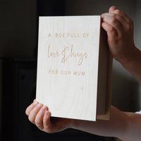 Personalisierte Andenken Geschenkbox Für Mama - Holz Memory Box von BespokeandOakCo