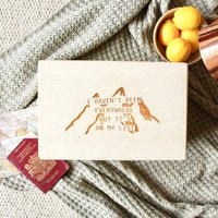 Personalisiertes Reisezitat Memory Box - Fernweh Erinnerungsbox Holz von BespokeandOakCo