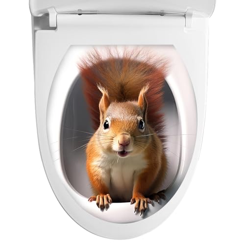 2 Toilettensitz Tiere | Toilettensitz Aufkleber | PVC WC Deckel Klo Aufkleber Sticker Wilde Tiere Toilettendeckel Aufkleber Lustig Toilettendeckel Aufkleber Toilettenaufkleber 29 X 35 Cm von Besreey