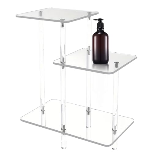 Besreey Acryl Beistelltisch | Wohnaccessoire Auslagetisch Beistelltisch,Transparenter Nachttisch Für Wohnzimmer Schlafzimmer Diele Terrasse Und Bücherbereich von Besreey