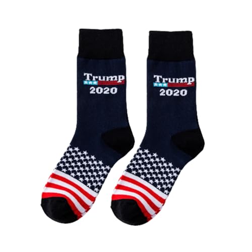 Besreey Amerika-Socken für Herren, Präsidentensocken für Herren - Lustige Kleidersocken Herren - Trump für Präsident 2024, lustige Socken für Männer, lustige Kleidersocken, waschbar, bequem, langlebig von Besreey