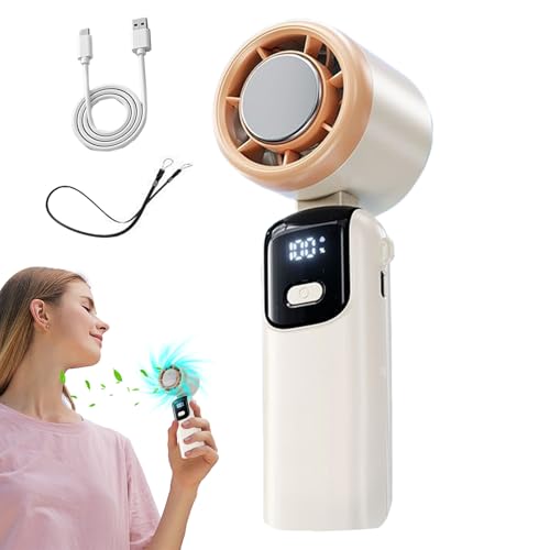Besreey Aufladbarer Handventilator | Wiederaufladbarer Kühlventilator | 100 Luftstufen Für Camping Reisen Picknick Angeln Outdoor von Besreey