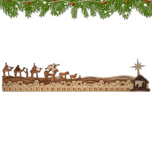 Besreey Christmas Adventskalender - Weihnachts-Countdown-Kalender für Kinder | Detailliertes Holzspielzeug Zentrumstück für Kinder Mädchen,Festliche Deko Für Besreey Christmas Adventskalender - Weihnachts-Countdown-Kalender für Kinder | Detailliertes Holzspielzeug Zentrumstück für Kinder Mädchen,Festliche Deko Für von Besreey