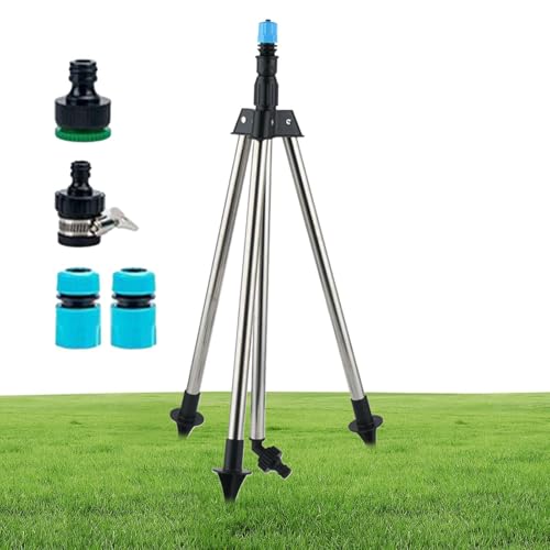 Besreey Dreibein Sprinkler | 360-Grad-Bewässerungsstativ - Teleskop-Ausziehbare Bewässerung Für Rasen Golfplatz Garten von Besreey